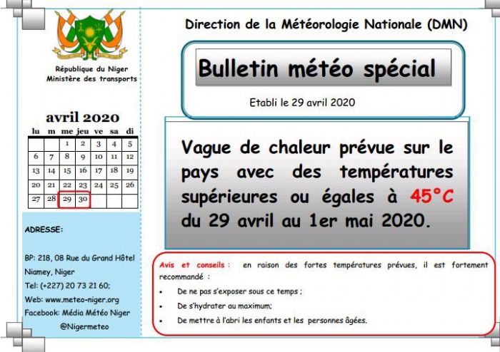 45°c au Niger et pourtant le covid19 sévit, le seul remède demeure la prévention… – L`innovation au service de l`information pour mieux informer.
