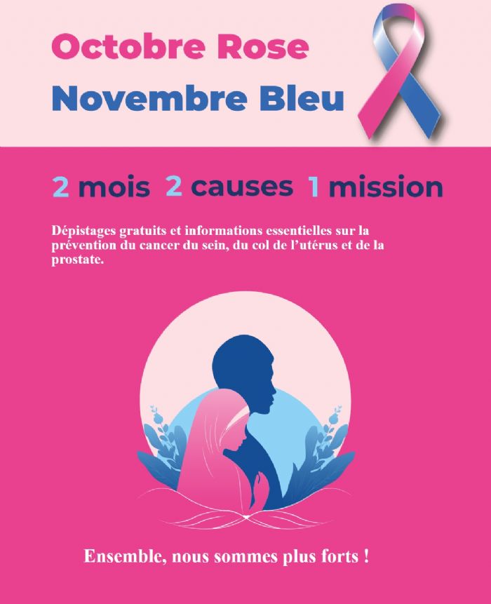 Octobre rose - Novembre bleu : 2 mois, 2 causes, 1mission