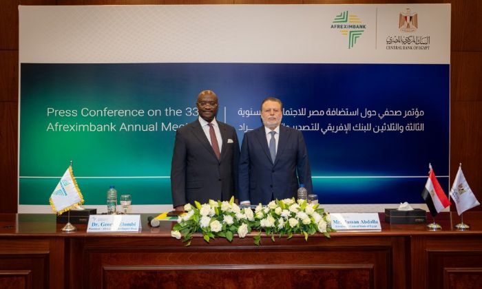 Préparatifs de la 33e Assemblées annuelles d’Afreximbank à Alamein :  Le Gouverneur de la Banque Centrale d’Égypte et le Président d’Afreximbank tiennent une conférence de presse