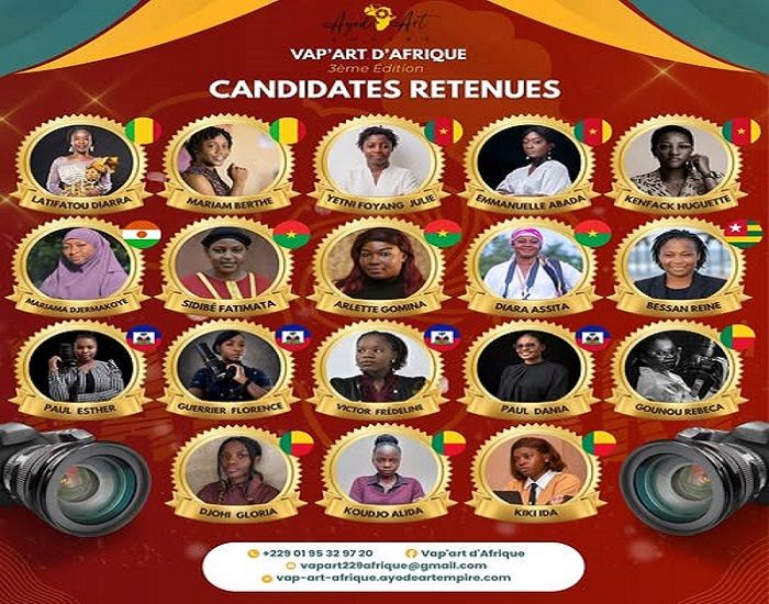 VAP’ART 2026-lepays225.net-Mardi 01 sept 2026-Les candidates retenues