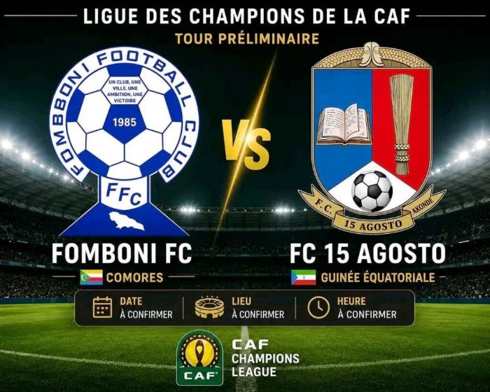 Ligue de champions de la CAF : Atomic Ngomé face aux Black Bulls, Fomboni Club défie le Deportivo 15 de Agosto