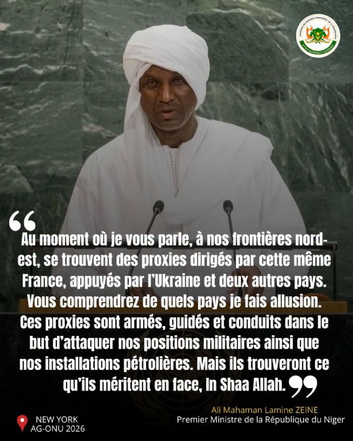 Sahel : « Une ingénierie cynique de recolonisation », tonne le Premier ministre du Niger à l’ONU…