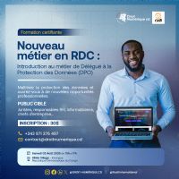 Formation certifiante sur le métier de DPO en RDC | Droit-Numérique.cd
