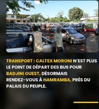 Transport à Moroni : Le départ des bus pour Badjini Ouest transféré à Hamramba.