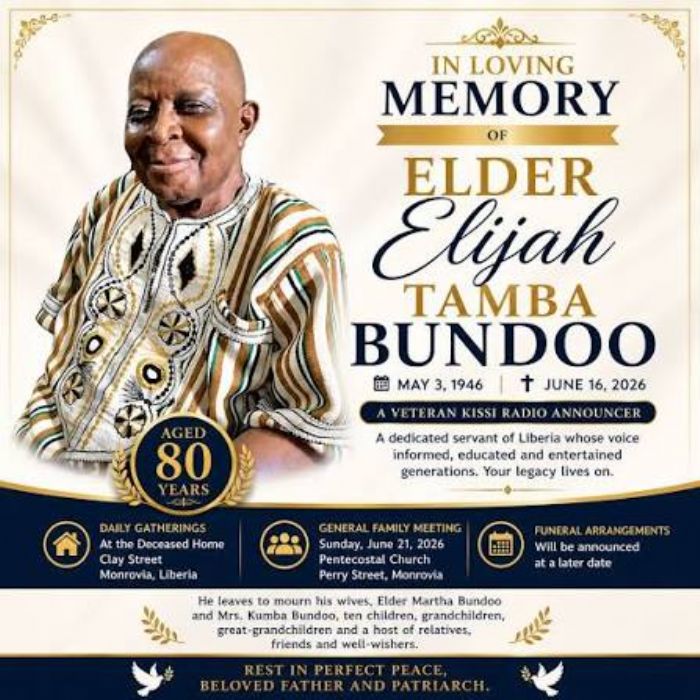 Veteran Journalist Elijah Tamba Bundoo To Be Laid To Rest Today